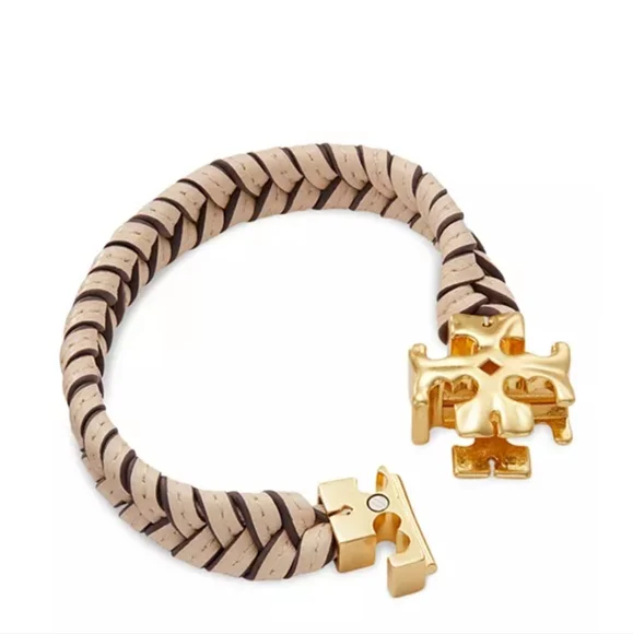 Tory Burch Roxanne Woven Leather Bracelet - Picture 2 of 6